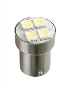 LAMPA - 24V Hyper-Led 12 - 4 SMD x 3 chips - (P21W) - BA15s - 1 pz  - D/Blister - Bianco - Doppia polarità