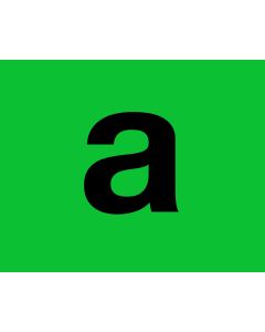 LAMPA - Marcatura in pvc verde con supporto adesivo - A