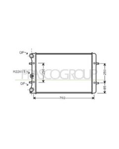 PRASCO AD016R002 - Radiatore, Raffreddamento motore