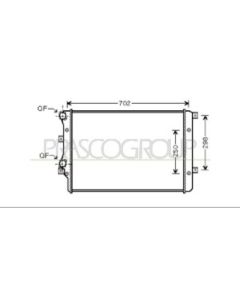PRASCO AD202R004 - Radiatore, Raffreddamento motore