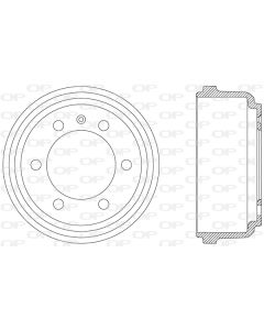 OPEN PARTS BAD900410 - Tamburo freno