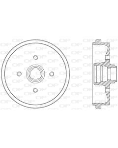 OPEN PARTS BAD901040 - Tamburo freno