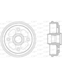 OPEN PARTS BAD905140 - Tamburo freno