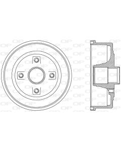 OPEN PARTS BAD906130 - Tamburo freno
