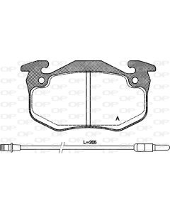 OPEN PARTS BPA014432 - Kit pastiglie freno, Freno a disco