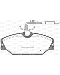 OPEN PARTS BPA020812 - Kit pastiglie freno, Freno a disco