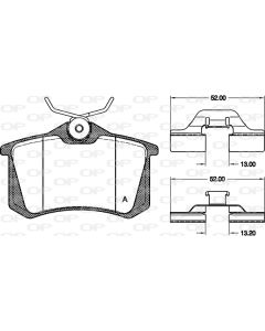 OPEN PARTS BPA026303 - Kit pastiglie freno, Freno a disco