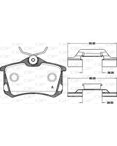 OPEN PARTS BPA026350 - Kit pastiglie freno, Freno a disco