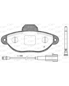 OPEN PARTS BPA041421 - Kit pastiglie freno, Freno a disco