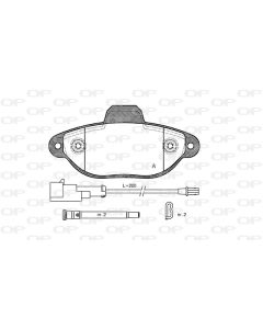 OPEN PARTS BPA041422 - Kit pastiglie freno, Freno a disco