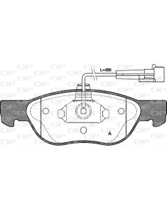 OPEN PARTS BPA058711 - Kit pastiglie freno, Freno a disco