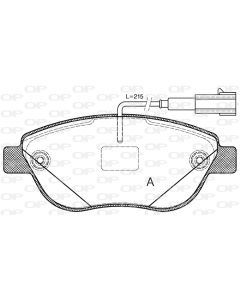 OPEN PARTS BPA085912 - Kit pastiglie freno, Freno a disco