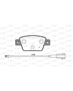 OPEN PARTS BPA086112 - Kit pastiglie freno, Freno a disco