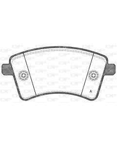OPEN PARTS BPA135100 - Kit pastiglie freno, Freno a disco
