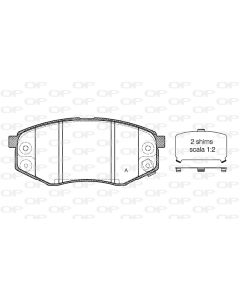 OPEN PARTS BPA142602 - Kit pastiglie freno, Freno a disco
