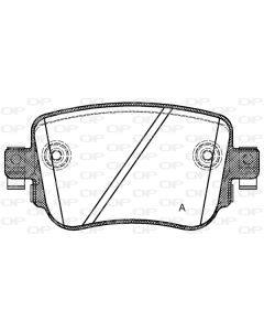 OPEN PARTS BPA154908 - Kit pastiglie freno, Freno a disco