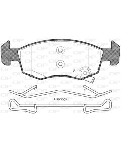 OPEN PARTS BPA163402 - Kit pastiglie freno, Freno a disco