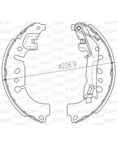 OPEN PARTS BSA226000 - Kit ganasce freno
