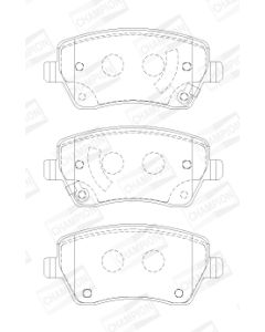 CHAMPION 573770CH - Kit pastiglie freno, Freno a disco