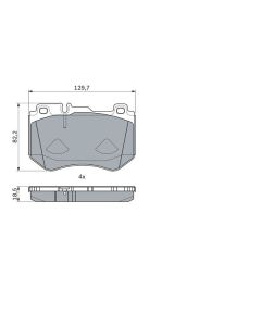 BOSCH 0986494777 - Kit pastiglie freno, Freno a disco