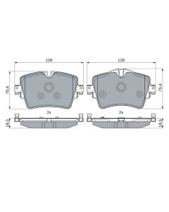 BOSCH 0986494940 - Kit pastiglie freno, Freno a disco