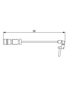 BOSCH 1987474901 - Contatto segnalazione, Usura past. freno/mat. d'attrito