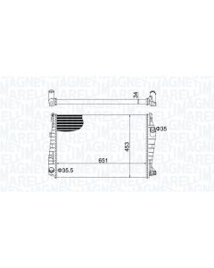 MAGNETI MARELLI 350213152000 - Radiatore, Raffreddamento motore