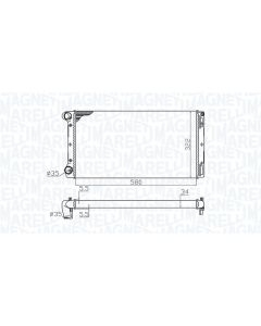 MAGNETI MARELLI 350213172000 - Radiatore, Raffreddamento motore