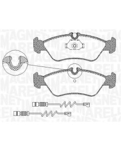 MAGNETI MARELLI 363916060323 - Kit pastiglie freno, Freno a disco