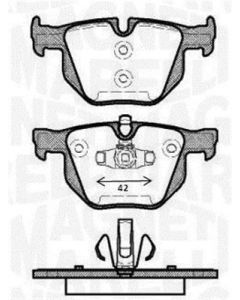 MAGNETI MARELLI 363916060486 - Kit pastiglie freno, Freno a disco