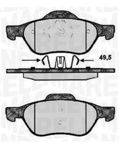 MAGNETI MARELLI 363916060572 - Kit pastiglie freno, Freno a disco