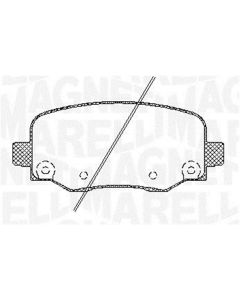MAGNETI MARELLI 363916060805 - Kit pastiglie freno, Freno a disco