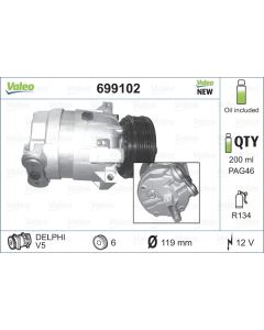 VALEO 699102 - Compressore, Climatizzatore