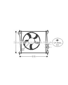 AVA QUALITY COOLING AIA2213 - Radiatore, Raffreddamento motore