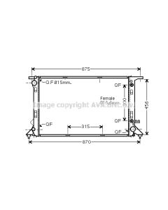 AVA QUALITY COOLING AIA2309 - Radiatore, Raffreddamento motore