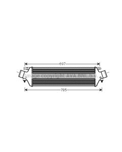 AVA QUALITY COOLING AL4118 - Intercooler