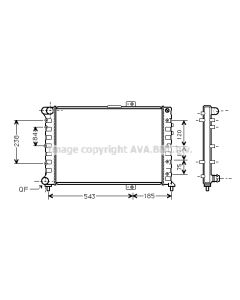 AVA QUALITY COOLING ALA2075 - Radiatore, Raffreddamento motore