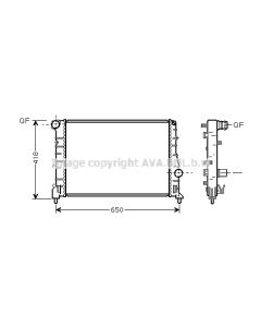 AVA QUALITY COOLING ALA2084 - Radiatore, Raffreddamento motore