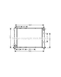 AVA QUALITY COOLING AU2149 - Radiatore, Raffreddamento motore