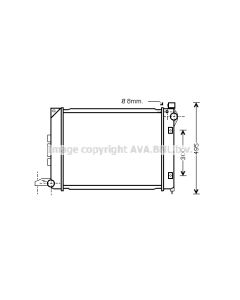 AVA QUALITY COOLING AU2164 - Radiatore, Raffreddamento motore