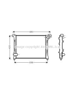 AVA QUALITY COOLING BW2286 - Radiatore, Raffreddamento motore
