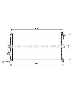 AVA QUALITY COOLING CN2278 - Radiatore, Raffreddamento motore