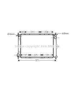AVA QUALITY COOLING DN2249 - Radiatore, Raffreddamento motore