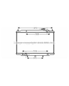 AVA QUALITY COOLING DN2266 - Radiatore, Raffreddamento motore