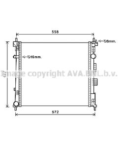 AVA QUALITY COOLING DN2407 - Radiatore, Raffreddamento motore