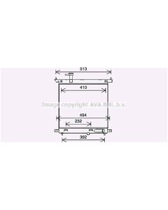 AVA QUALITY COOLING DN2441 - Radiatore, Raffreddamento motore