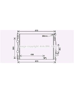 AVA QUALITY COOLING DN2445 - Radiatore, Raffreddamento motore