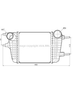 AVA QUALITY COOLING DN4485 - Intercooler