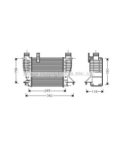 AVA QUALITY COOLING DNA4356 - Intercooler