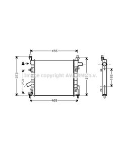 AVA QUALITY COOLING FD2372 - Radiatore, Raffreddamento motore